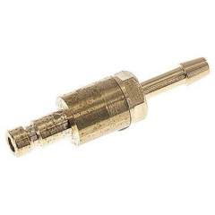 Kupplungsstecker (NW2,7) 3mm Schlauch, Messing