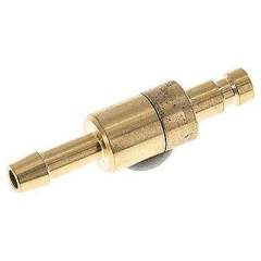 Kupplungsstecker (NW2,7) 4mm Schlauch, Messing