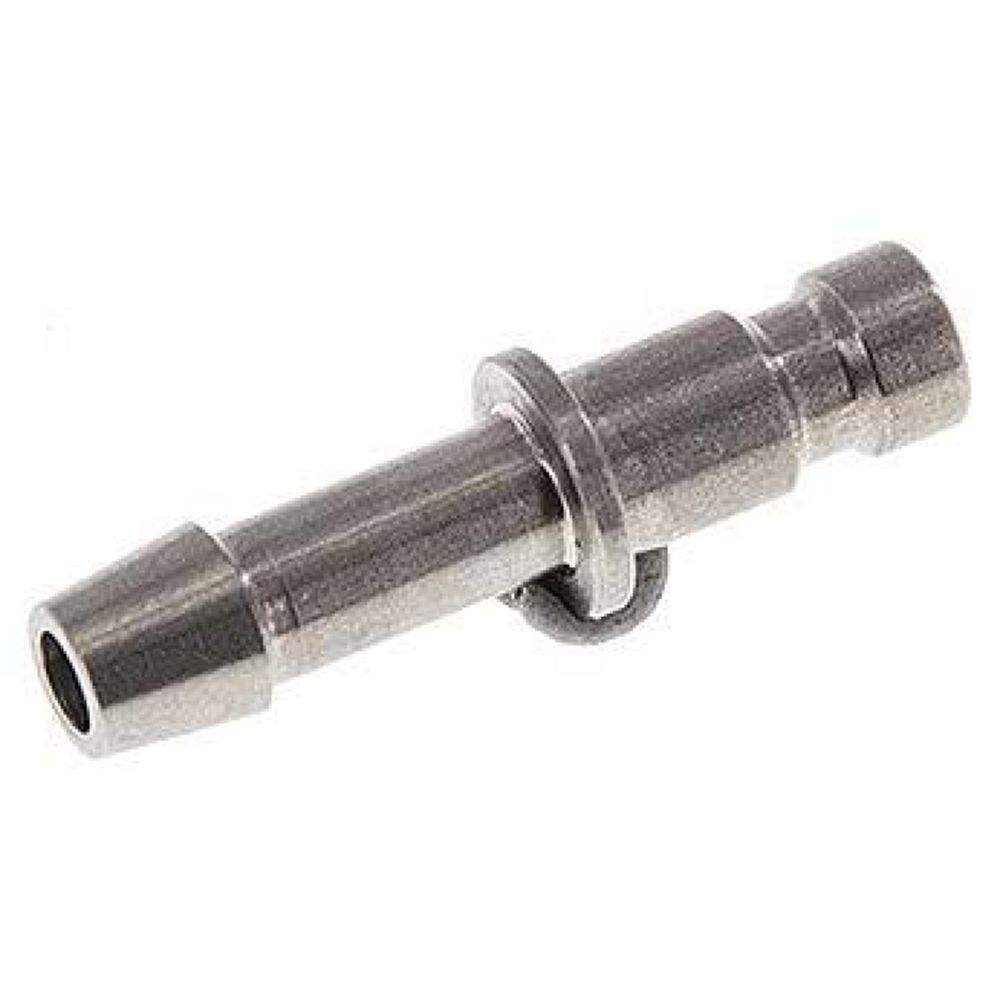 Kupplungsstecker (NW2,7) 4mm Schlauch, Edelstahl