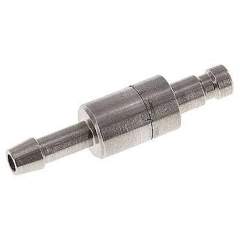 Kupplungsstecker (NW2,7) 4mm Schlauch, Edelstahl