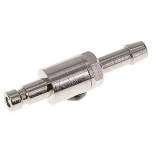 Kupplungsstecker (NW2,7) 4mm Schlauch, Messing vernickelt