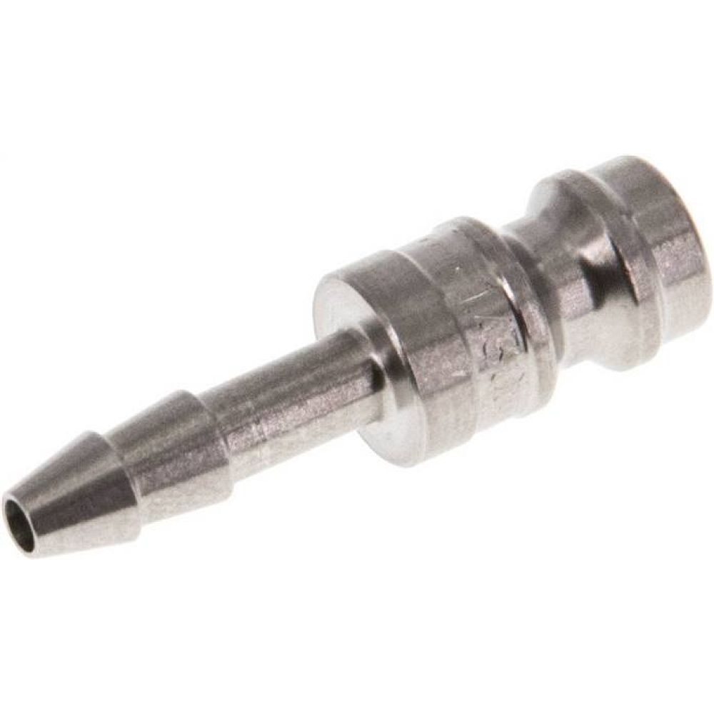 Kupplungsstecker (NW5) 4mm Schlauch, Edelstahl