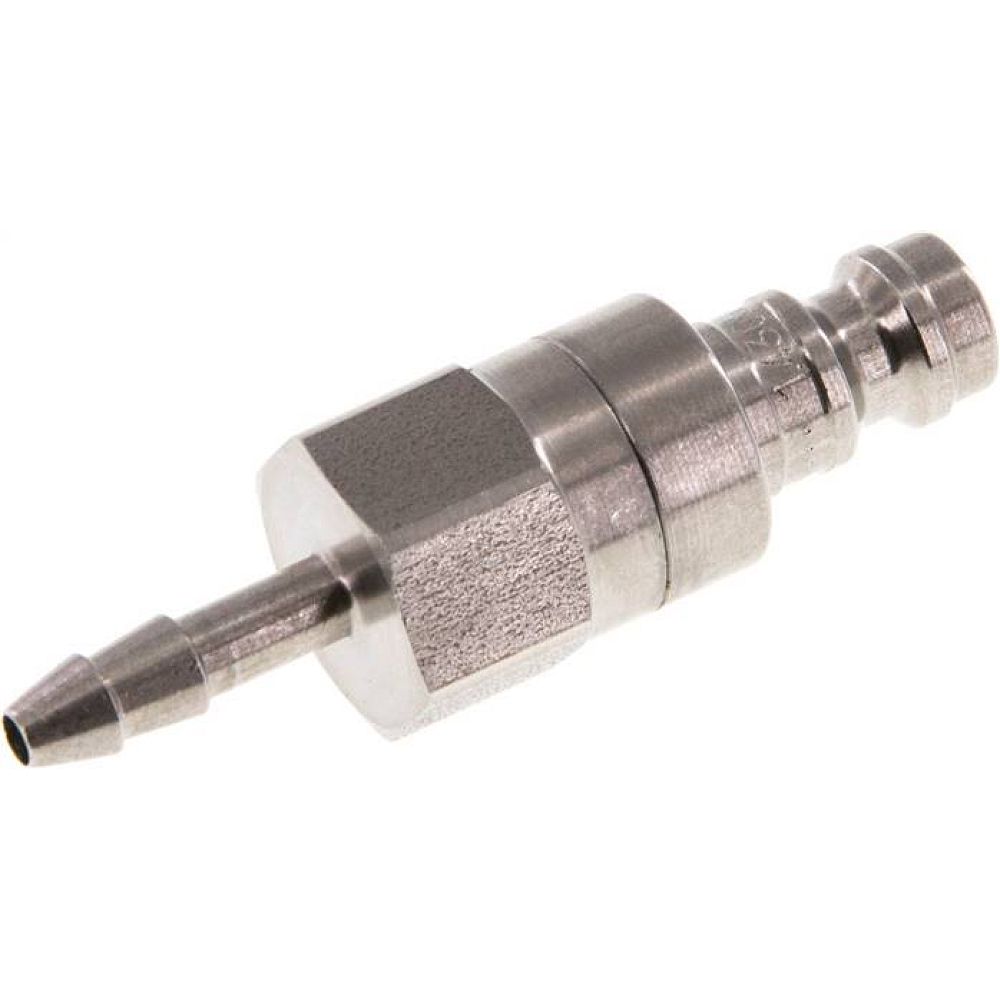 Kupplungsstecker (NW5) 4mm Schlauch, Edelstahl
