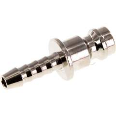 Kupplungsstecker (NW5) 4mm Schlauch, Messing vernickelt