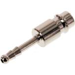 Kupplungsstecker (NW7,2) 4mm Schlauch, Messing vernickelt