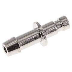 Kupplungsstecker (NW2,7) 5mm Schlauch, Messing vernickelt