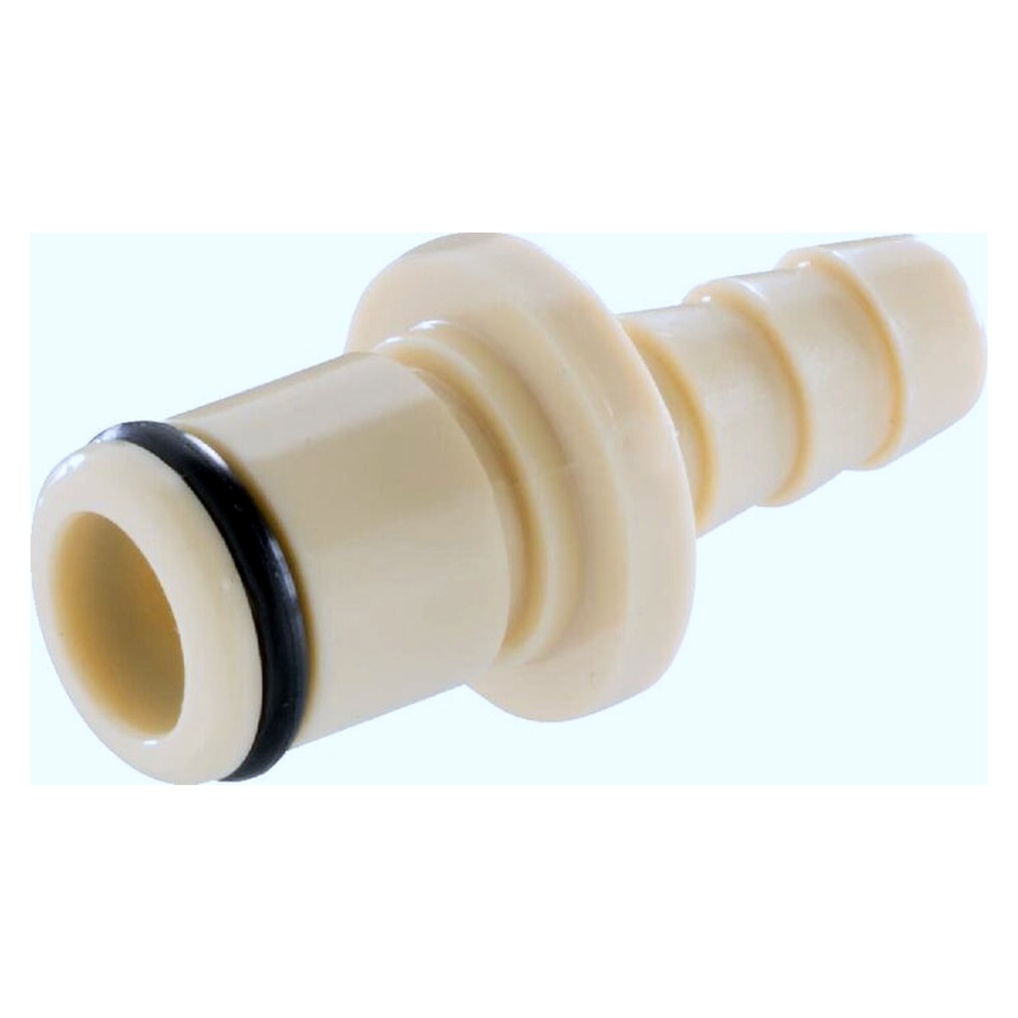 Kupplungsstecker (LC) mit Schlauchtülle, Polypropylen (beige), Betriebsdruck -0,8 bis 8,3 bar