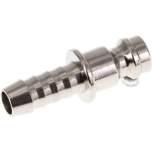 Kupplungsstecker (NW5) 6 (1/4")mm Schlauch, Messing vernickelt