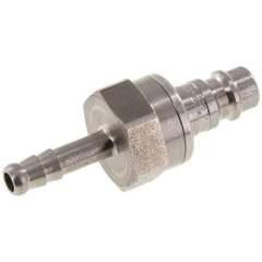 Kupplungsstecker (NW7,2) 6 (1/4")mm Schlauch, Edelstahl