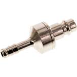 Kupplungsstecker (NW7,2) 6 (1/4")mm Schlauch, Messing vernickelt