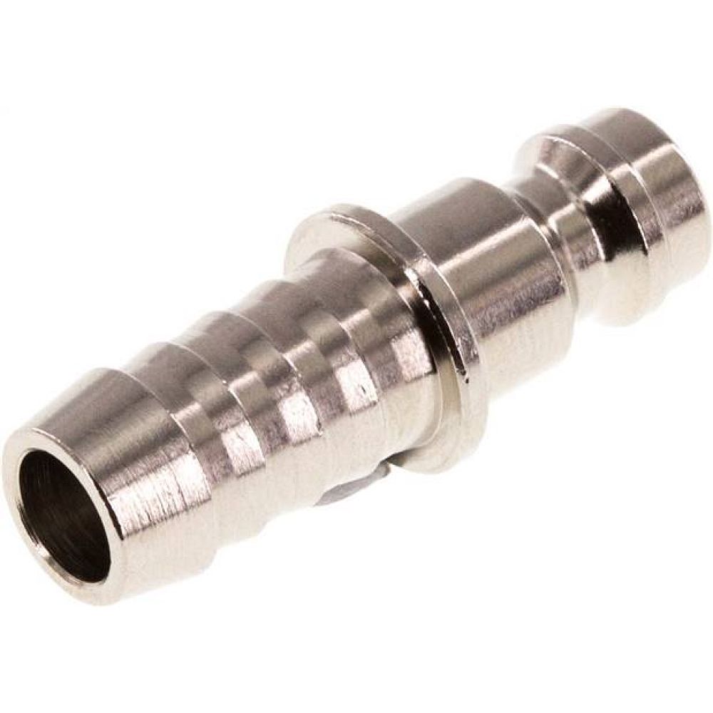 Kupplungsstecker (NW5) 8 (5/16")mm Schlauch, Messing vernickelt