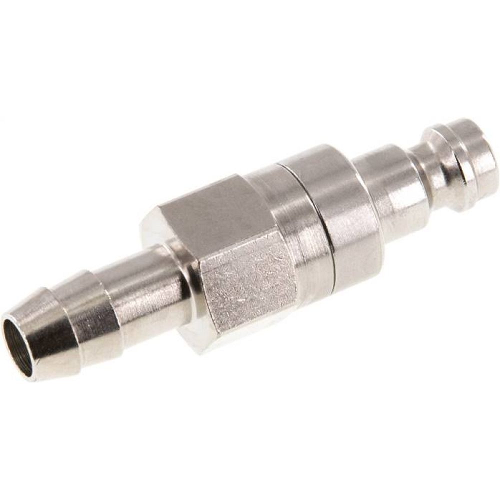 Kupplungsstecker (NW5) 8 (5/16")mm Schlauch, Messing vernickelt