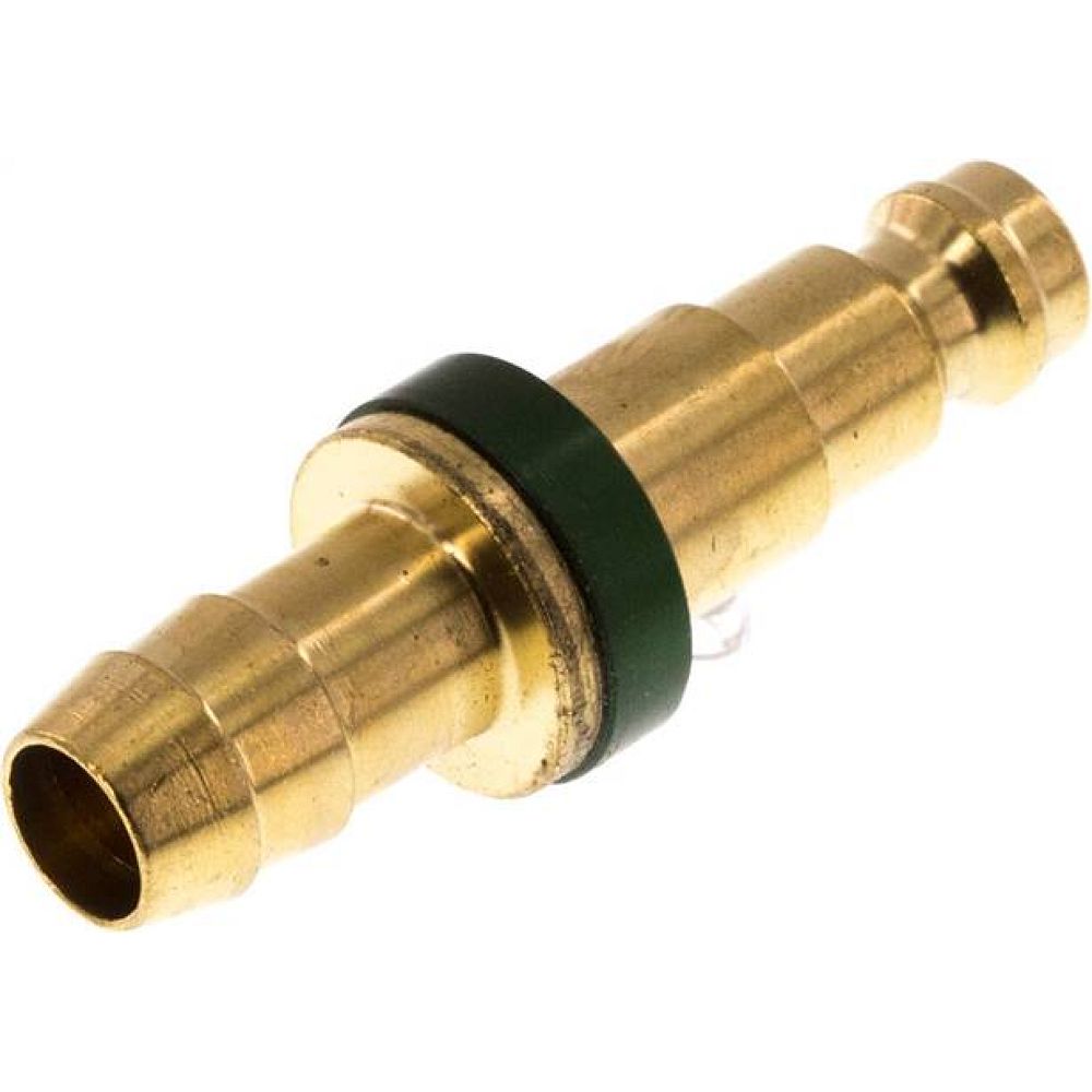 Kupplungsstecker (NW5) 9 (3/8")mm Schlauch, grün, Kreis Ø 10,5 mm