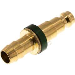 Kupplungsstecker (NW5) 9 (3/8")mm Schlauch, grün, Kreis Ø 10,5 mm