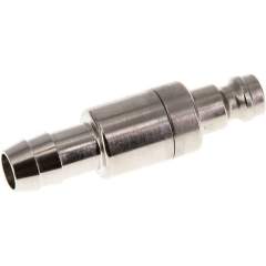 Kupplungsstecker (NW5) 9 (3/8")mm Schlauch, Messing vernickelt