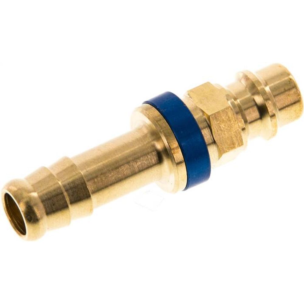 Kupplungsstecker (NW7,2) 9 (3/8")mm Schlauch, blau, Sechseck SW12