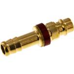 Kupplungsstecker (NW7,2) 9 (3/8")mm Schlauch, rot, Achteck SW12