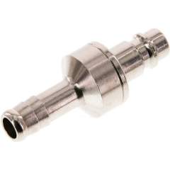 Kupplungsstecker (NW7,2) 9 (3/8")mm Schlauch, Messing vernickelt