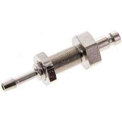 Parker KSSS 3 NW2,7 MSV. Schott-Kupplungsstecker (NW2,7) 3mm Schlauch, Messing vernickelt