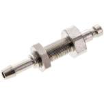 Schott-Kupplungsstecker (NW2,7) 4mm Schlauch, Messing vernickelt