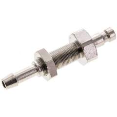 Schott-Kupplungsstecker (NW2,7) 4mm Schlauch, Messing vernickelt