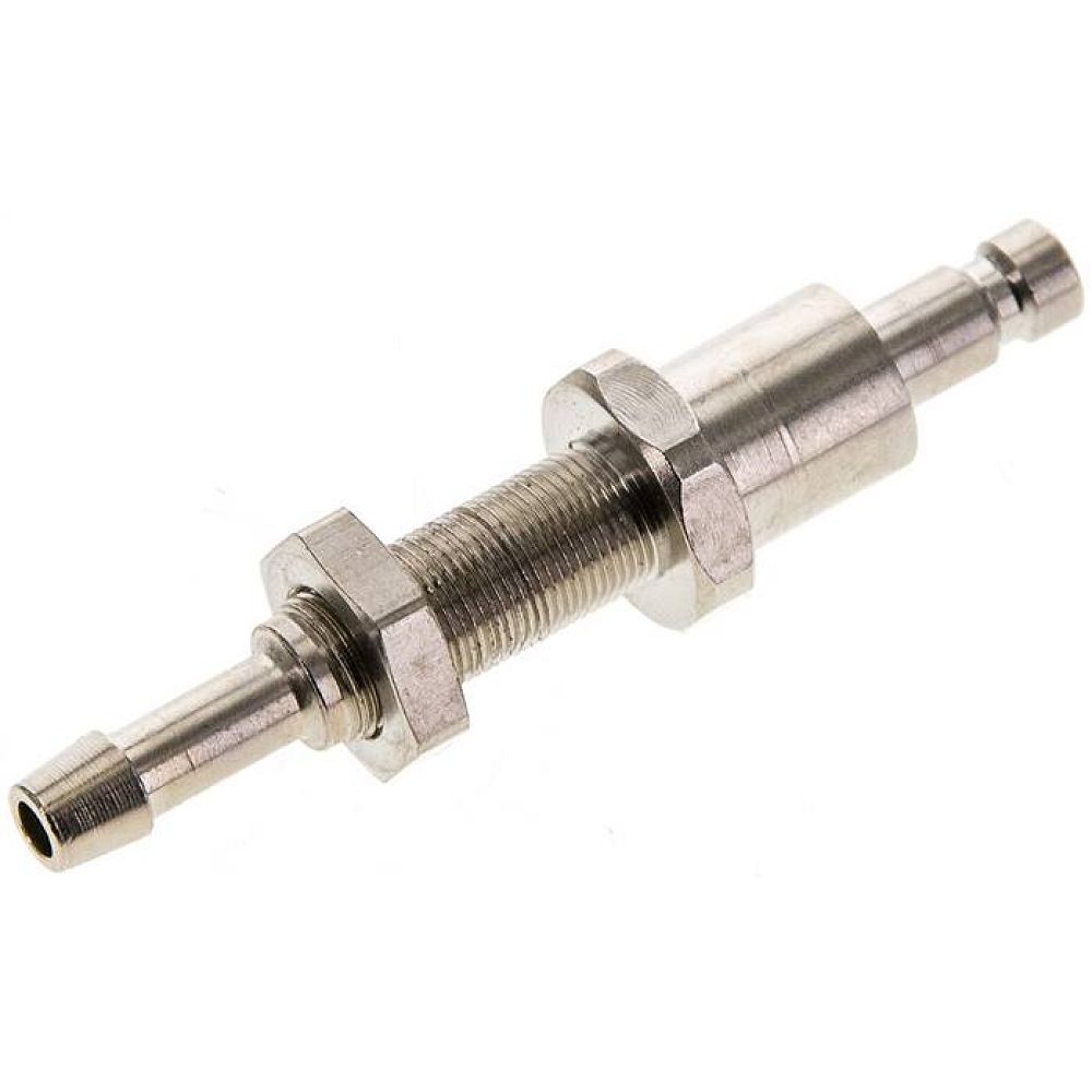 Parker KSSS 4 NW2,7 MSV BA. Schott-Kupplungsstecker (NW2,7) 4mm Schlauch, Messing vernickelt