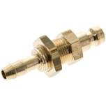 Schott-Kupplungsstecker (NW5) 6 (1/4")mm Schlauch, Messing