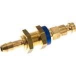 Schott-Kupplungsstecker (NW5) 6 (1/4")mm Schlauch, blau, Sechseck SW10