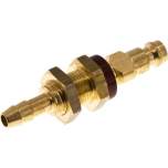 Schott-Kupplungsstecker (NW5) 6 (1/4")mm Schlauch, braun, Dreieck 9,5 mm