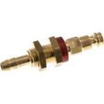 Schott-Kupplungsstecker (NW5) 6 (1/4")mm Schlauch, rot, Achteck SW10