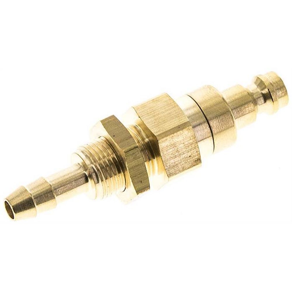 Schott-Kupplungsstecker (NW5) 6 (1/4")mm Schlauch, Messing