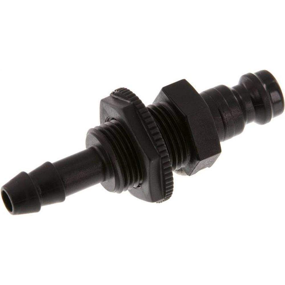 Parker KSSS 6 NW5 PO. Schott-Kupplungsstecker (NW5) 6 (1/4")mm Schlauch, POM