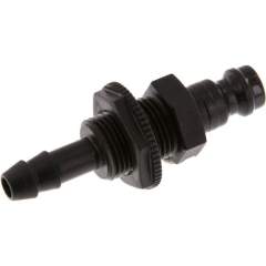 Parker KSSS 6 NW5 PO. Schott-Kupplungsstecker (NW5) 6 (1/4")mm Schlauch, POM