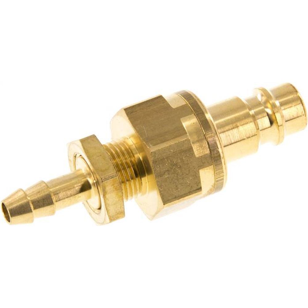 Parker KSSS 6 NW7 BA. Schott-Kupplungsstecker (NW7,2) 6 (1/4")mm Schlauch, Messing