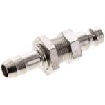 Schott-Kupplungsstecker (NW5) 8 (5/16")mm Schlauch, Messing vernickelt