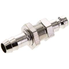 Schott-Kupplungsstecker (NW5) 9 (3/8")mm Schlauch, Messing vernickelt