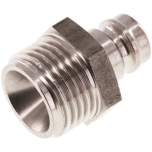 Temperierkupplungsstecker 13mm Zapfen,G 1/2"(AG)