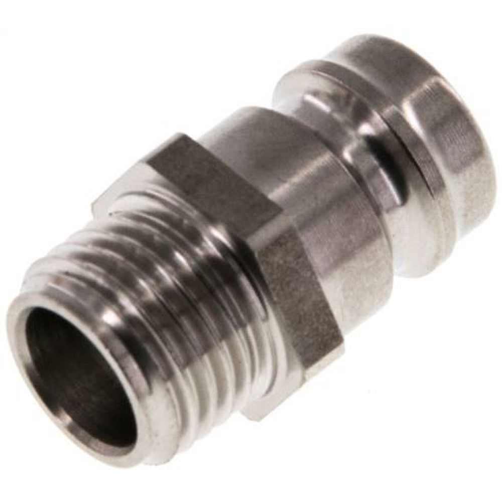 Temperierkupplungsstecker 13mm Zapfen,G 1/4"(AG)