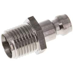 Temperierkupplungsstecker 9mm Zapfen,G 1/4"(AG)