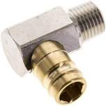 90°-Temperierkupplungsstecker 13mm Zapfen,R 1/4"(AG)