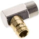 90°-Temperierkupplungsstecker 13mm Zapfen,R 3/8"(AG)