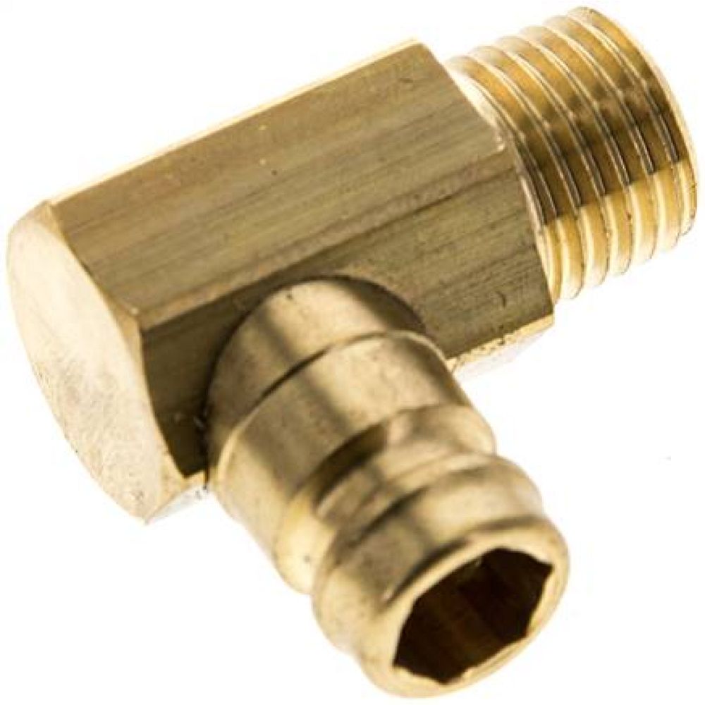 90°-Temperierkupplungsstecker 13mm Zapfen,M 14x1,5 (konisch)(AG)