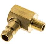 90°-Temperierkupplungsstecker 9mm Zapfen,M 8x0,75 (konisch)(AG)