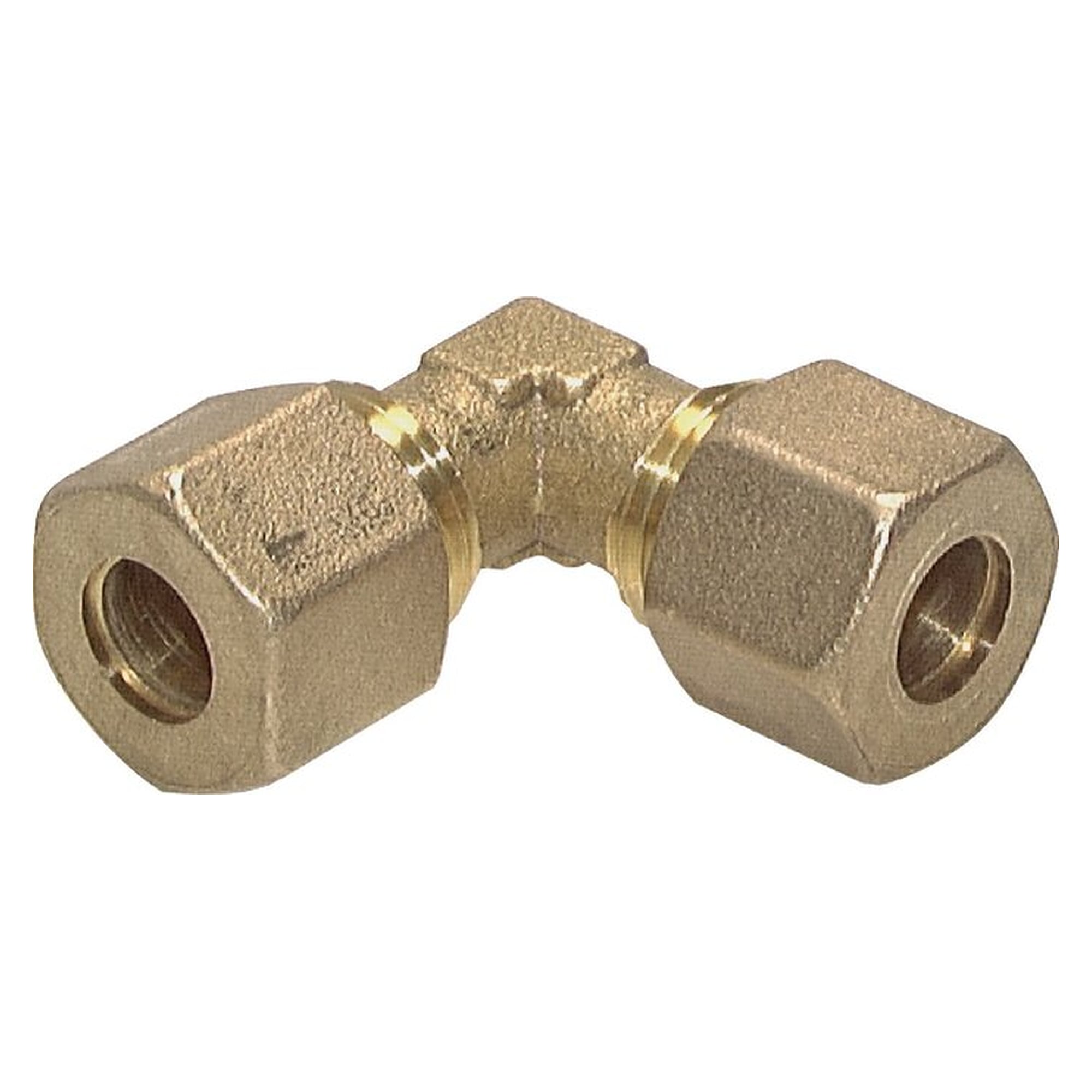 Compression fitting, elbow design, tube 6 (M10x1) mm, brass, for pipe and tube