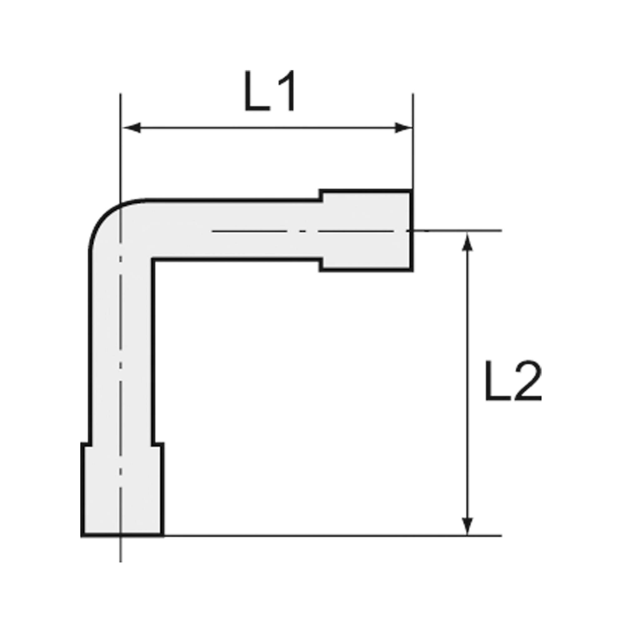 Angled hose fitting supports, for hose I.D. 3 mm, POM - Riegler 111007