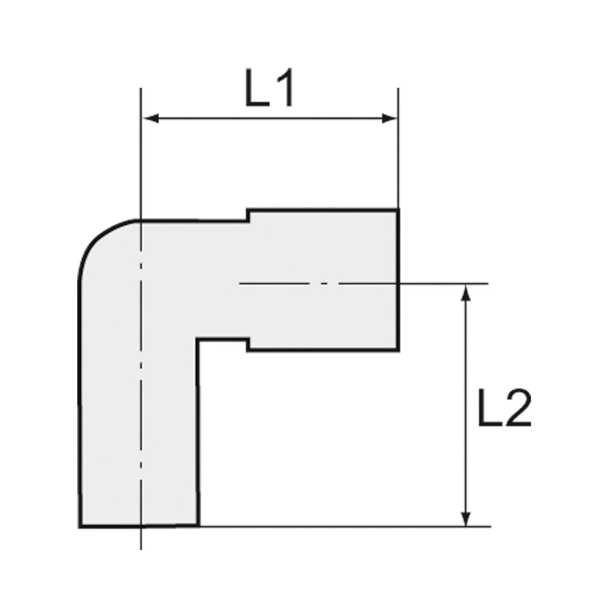 Push-in L-connector, Plug nipple 4 »Blue Series« mini, hose Ø 4 - Riegler 109105