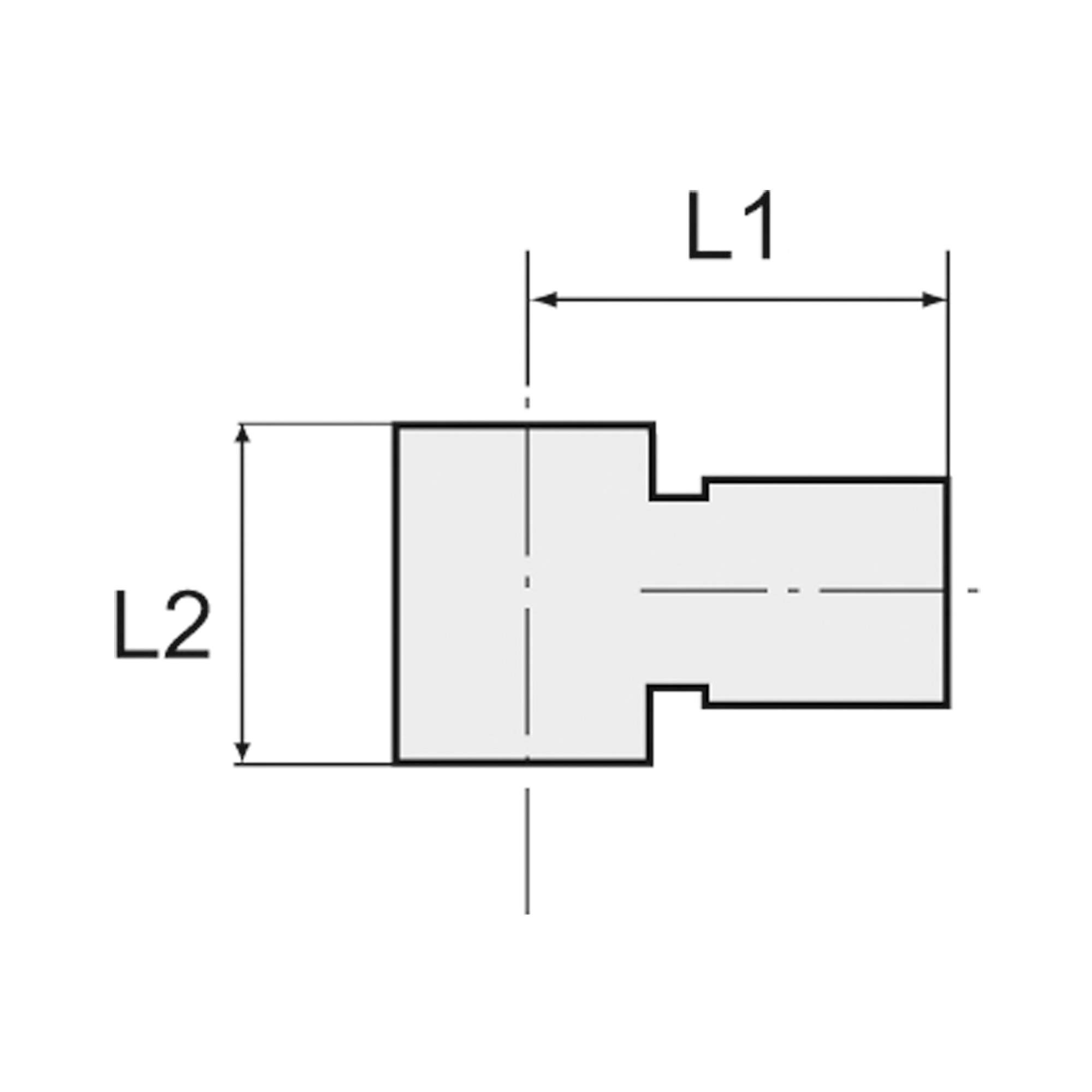 L-ring piece, G 1/4, for hose exterior Ø 8 mm - Riegler 110452