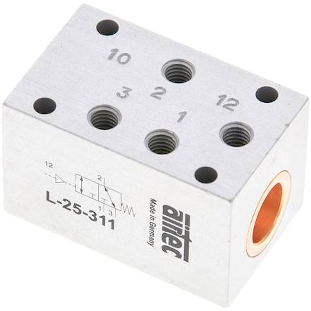 Airtec L-25-311-X. 3/2-way pneumatic valve, M 5, Spring (NC/NO), ATEX