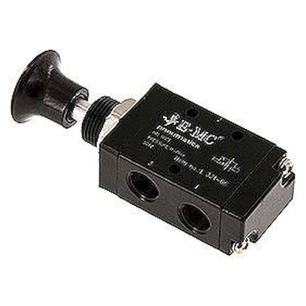 E.MC L-321-06. 3/2-way axial hand lever valve, Detend, G 1/8"