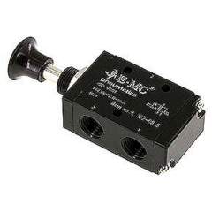 E.MC L 322-08 S. 3/2-Wege Axial-Handhebelventil, Federrückstellung, G 1/4"